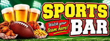 3ft x 8ft  SPORTS BAR Banner (CAN BE PERSONALIZED) picture