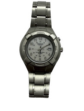 Casio Edifice Illuminator 2312 MMW100 Watch Silver Tone Bracelet White Face Date picture