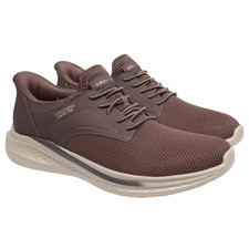 Skechers Men's Swift Fit Memory Foam EVA Slip-On Sneakers Brown New picture