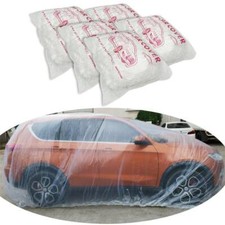 10x Universal Clear Disposable Car Cover Temporary Rainproof Dustproof Cover US picture