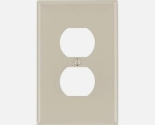 1-Gang, 1-Duplex, Midway Nylon Wallplate, Midway Size, 1 Pack, PJ8-T, Light Almo picture