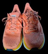 HOKA One One Clifton 8 Road Running Shoes L Sun Baked/Shell Coral WOMENS 11 44 picture