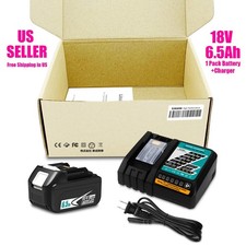 NEW 6.5Ah Battery and Charger For Makita 18V LXT Lithium BL1830 BL1850 BL1860 picture