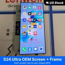 DISCOUNT Original OEM Samsung Galaxy S24 Ultra SM-S928 OLED Screen w/ Midframe picture