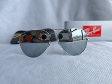 RAY-BAN RB3026 Aviator Sunglasses Silver Frame 62mm Silver Lens picture