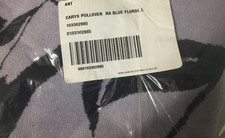 NWT ANTHROPOLOGIE MAEVE Carys Mock Neck Sweater Lavender Navy Size L picture