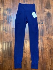 Lululemon Dark Blue High Rise Compression Athletic Leggings Pants, Size 4 picture