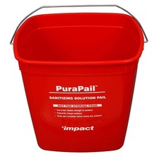 PuraPail Square Utility Sanitizing Bucket Red 6 qt. 7