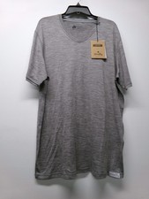 NWT Woolly 100% Merino Wool 150 GSM Ultralight V-Neck Tee Shirt Men's XL Gray picture