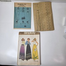 Vintage 1975 Simplicity 7190 Misses Skirt Sewing Pattern Size 8 Uncut FF Boho picture