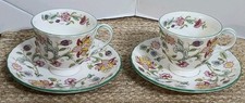 2 Minton Haddon Hall #B-1451 Demitasse Cups & Saucers Excellent Condition  picture