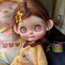 Custom Blythe Doll With Outfits Wig Freckles Handmade 1/6 BJD Doll Girl Toy Gift picture
