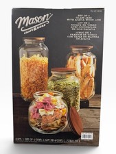 New In Box  - Mason Craft & More 4-piece Glass Canister Set picture