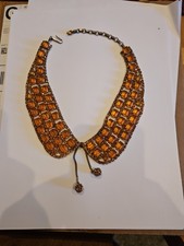 Gorgeous Estate Sale Find Vintage Citrine Collar Deco Style 