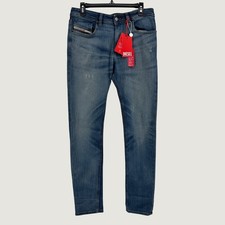 Diesel 1979 Sleenker Jeans Men 31x32 Blue Solid Skinny Fit Modern Denim picture