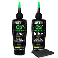 Premium Ceramic Chain Lube 120ml (2-Pack) + Microfiber Cloth | Dry, Dusty, Damp picture