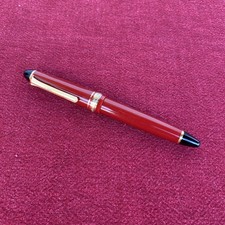 Sailor 1911 Standard Red & Black w/Gold Trim Fountain Pen 14k Nib Untested As-Is picture