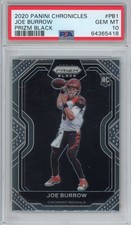 Graded 2020 Panini Chronicles Joe Burrow BP1 Prizm Black Rookie Card PSA 10 picture
