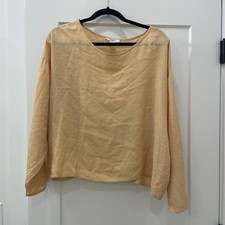 I-magnin Women's Yellow and Orange Blouse picture