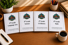 4th Grade Homeschool Bundle Math Language Science History Full Year Curriculum picture