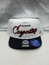 Arizona Coyotes NHL 47 Throwback White Script Hitch Rope Adjustable Snapback Hat picture