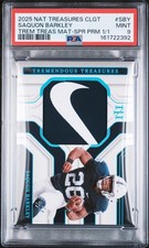Saquon Barkley ** 1/1 ** Panini National Treasures PSA 9 NIKE Patch 1 of 1 picture