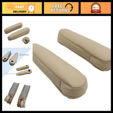 2pcs Tan Microfiber Leather Seat Armrest Covers for Toyota Sequoia 2001-2007 picture