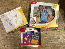 Pokémon Celebrations 30th Anniversary Sealed 3-Box Lot ETB+Poster+Tech Sticker picture