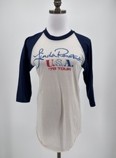 Vintage Linda Ronstadt U.S.A. '78 Tour Graphic 3/4 Sleeve Raglan T Shirt Top picture