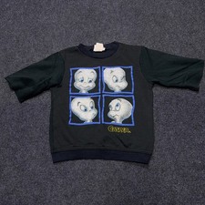 Vintage Casper Sweatshirt Unisex Kid Large Black Graphic Ghost picture