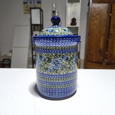 Polish Pottery Ceramika Artystyczna UNIKAT Cannister 735 Teresa Liana Signed  picture
