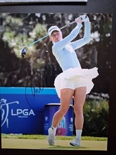 CHARLEY HULL SIGNED 8X10 LPGA SUPERSTAR RARE HOT TOE CAMEL LADIES PRO GOLFER IP picture