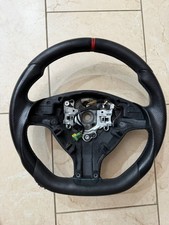 BMW 01-06 E46 M3 Manual Custom perforated Sides Flat Bottom Steering  picture