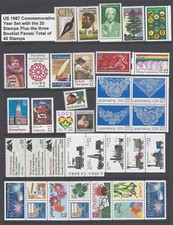 US 1987 Commemorative Year Set with 40 Stamps MNH picture