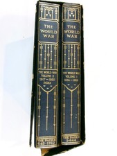1920 Grolier Society Two-Volume History of WWI, 1,000 Illustrations, Maps, Color picture