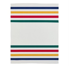 NEW Hudson's Bay HBC Stripes Cotton Summer Knit Throw 50x60-in picture