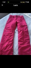 Spyder Women’s Pink Solid Winter Snow Pants Regular M Cargo Pockets picture