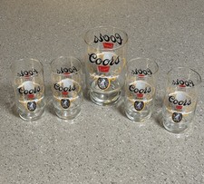 Set of 4 + 1 Big Vintage Coors Banquet Glass 