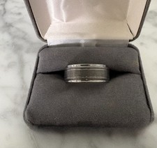 Triton TC 850 Tungsten Carbide 8mm Wedding Ring Size 10 GREAT CONDITION picture