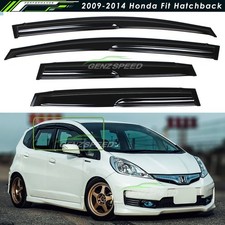 For 2009-2014 Honda Fit GE8 3D Wavy JDM Mugen Style Window Visors Rain Guards picture