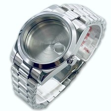 36mm 40mm Stainless Steel Watch Case+Strap Sapphire glass For NH34/35 Eta2824 picture