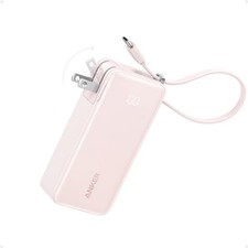 Small 3-in-1 10,000mAh Power Bank with USB-C and Foldable Plug picture