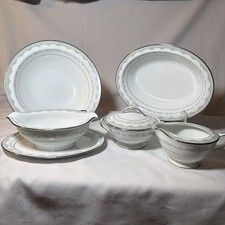 Noritake Margaret 6243 Hostess Set Serving Bowls Sugar Creamer Gravy 5pc 1960’s picture