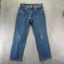 Levi's 550 Jeans Men's 33x32 Blue Cotton Denim Straight Leg Travel Workwear picture