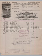 1917 Humiston Keeling Co Chicago Wholesale Druggist Invoice Billhead Patent Medi picture