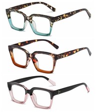 Bifocal Retro Rivet Business Square Leopard Bifocal Reading Glass +1.0~+3.0 picture