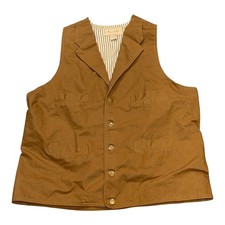 Scully Rangewear Mens Brown Canvas Western Vest RW041 XLT Tall picture