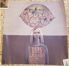 Woman with Jerusalem 1978 Sliman Mansour Poster From THE WALLED OFF HOTEL picture