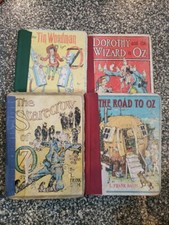 Antique 1909 OZ book Lot (4) Scarecrow  Dorothy Tin Woodman Road To OZ picture