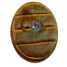 1ct Moissanite Solitaire Ring in Silver picture
